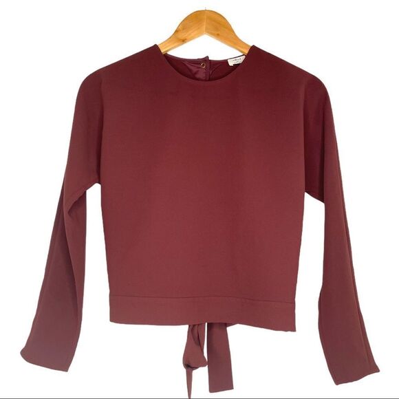 Wilfred Laon Long Sleeve Open Back Blouse in Truffle XS - Picture 3 of 9